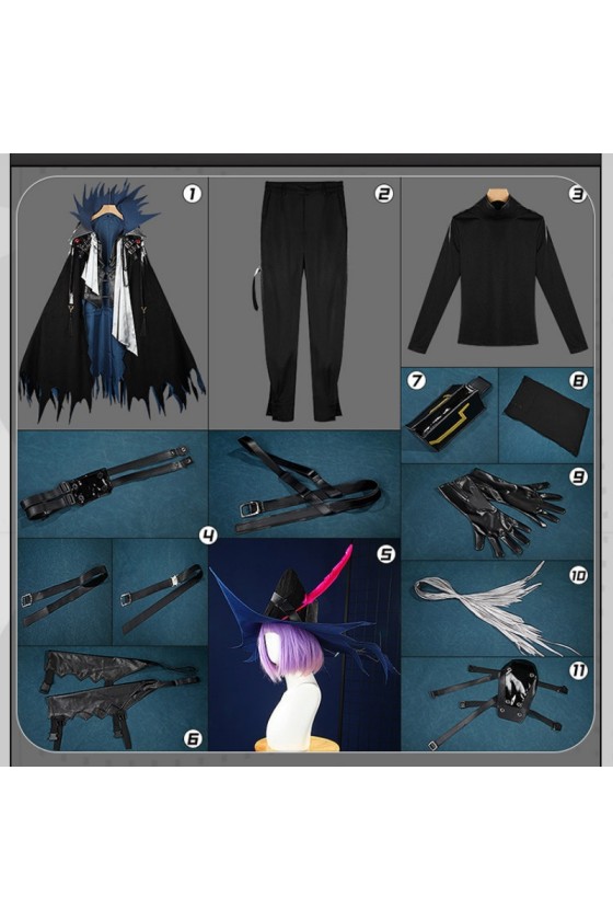 2XXT Cosplay Arknights Ulpianus Black Outfit Cosplay Costume